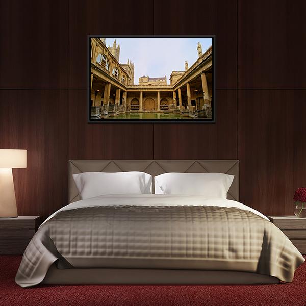 Ancient Roman Baths Canvas Wall Art-3 Horizontal-Gallery Wrap-25" x 16"-Tiaracle