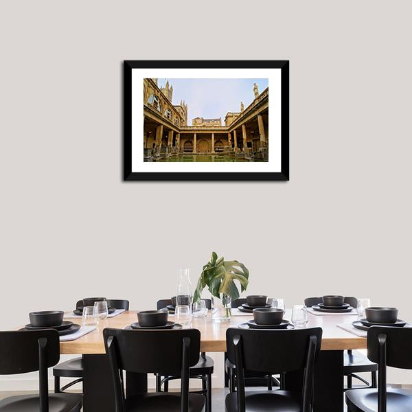 Ancient Roman Baths Canvas Wall Art-3 Horizontal-Gallery Wrap-25" x 16"-Tiaracle