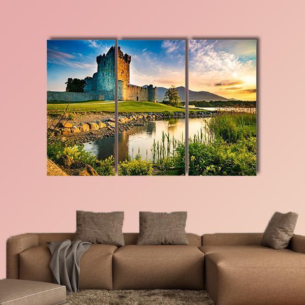 Ross Castle Ireland Canvas Wall Art-3 Horizontal-Gallery Wrap-37" x 24"-Tiaracle