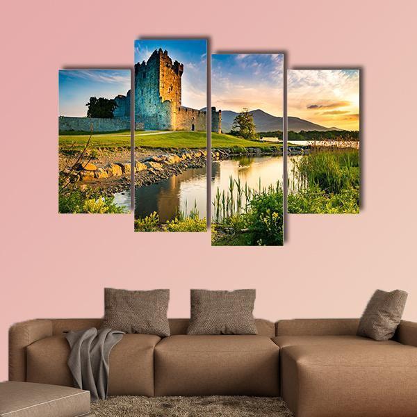 Ross Castle Ireland Canvas Wall Art-4 Pop-Gallery Wrap-50" x 32"-Tiaracle