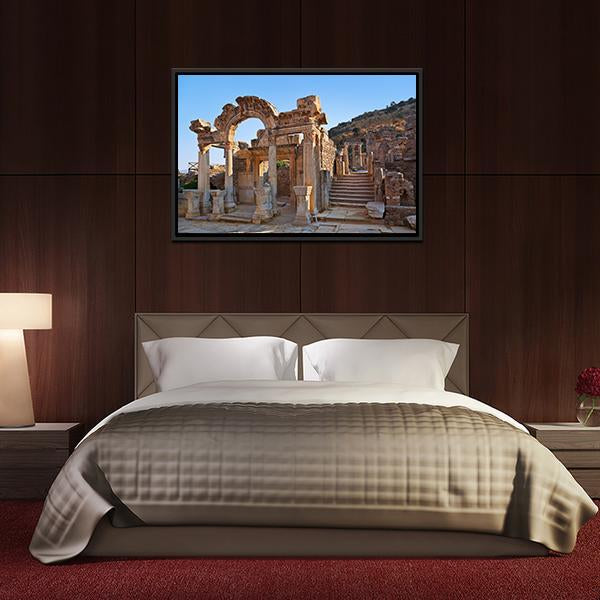Ancient Ruins In Ephesus Turkey Canvas Wall Art-3 Horizontal-Gallery Wrap-25" x 16"-Tiaracle