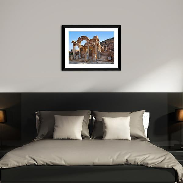 Ancient Ruins In Ephesus Turkey Canvas Wall Art-3 Horizontal-Gallery Wrap-25" x 16"-Tiaracle
