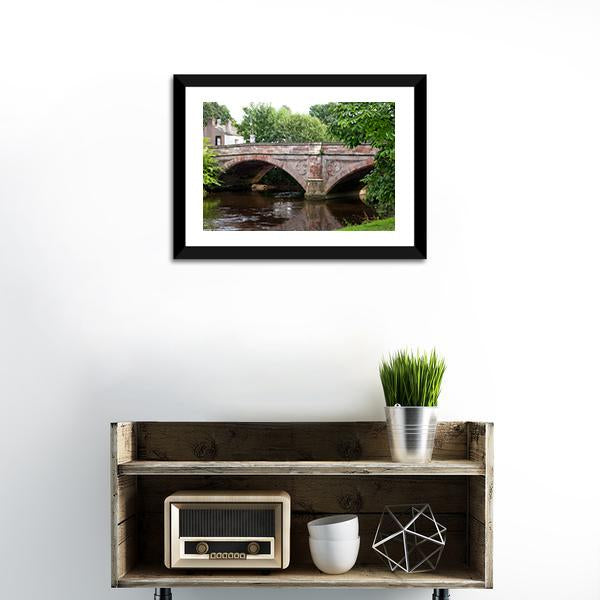 Ancient Stone Bridge Canvas Wall Art-1 Piece-Framed Print-20" x 16"-Tiaracle