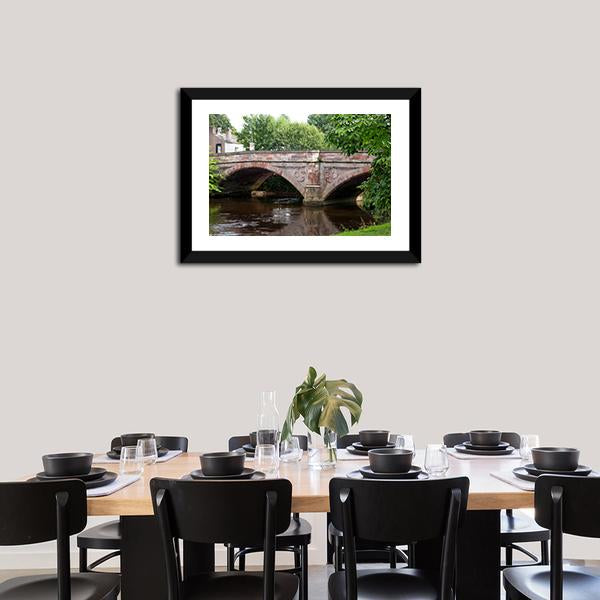 Ancient Stone Bridge Canvas Wall Art-3 Horizontal-Gallery Wrap-25&quot; x 16&quot;-Tiaracle