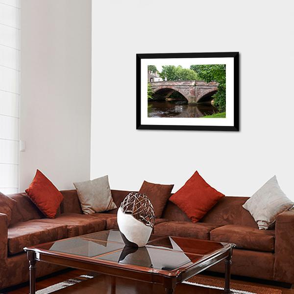 Ancient Stone Bridge Canvas Wall Art-3 Horizontal-Gallery Wrap-25&quot; x 16&quot;-Tiaracle