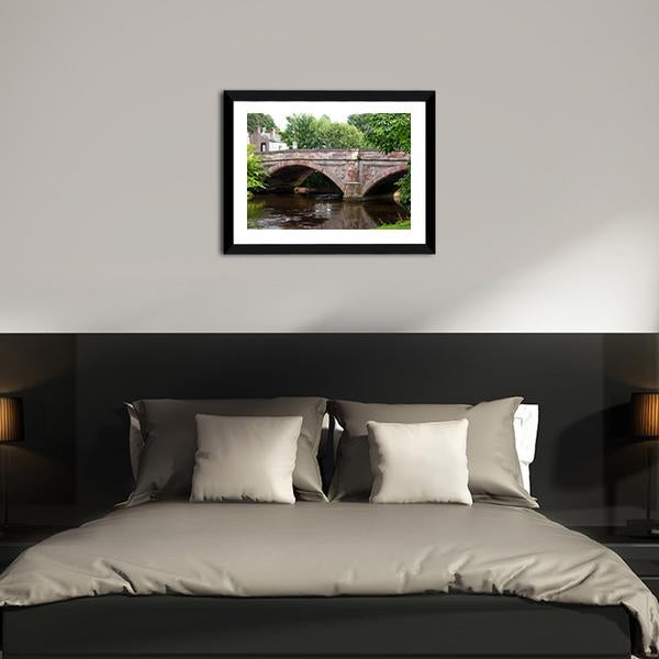 Ancient Stone Bridge Canvas Wall Art-3 Horizontal-Gallery Wrap-25&quot; x 16&quot;-Tiaracle