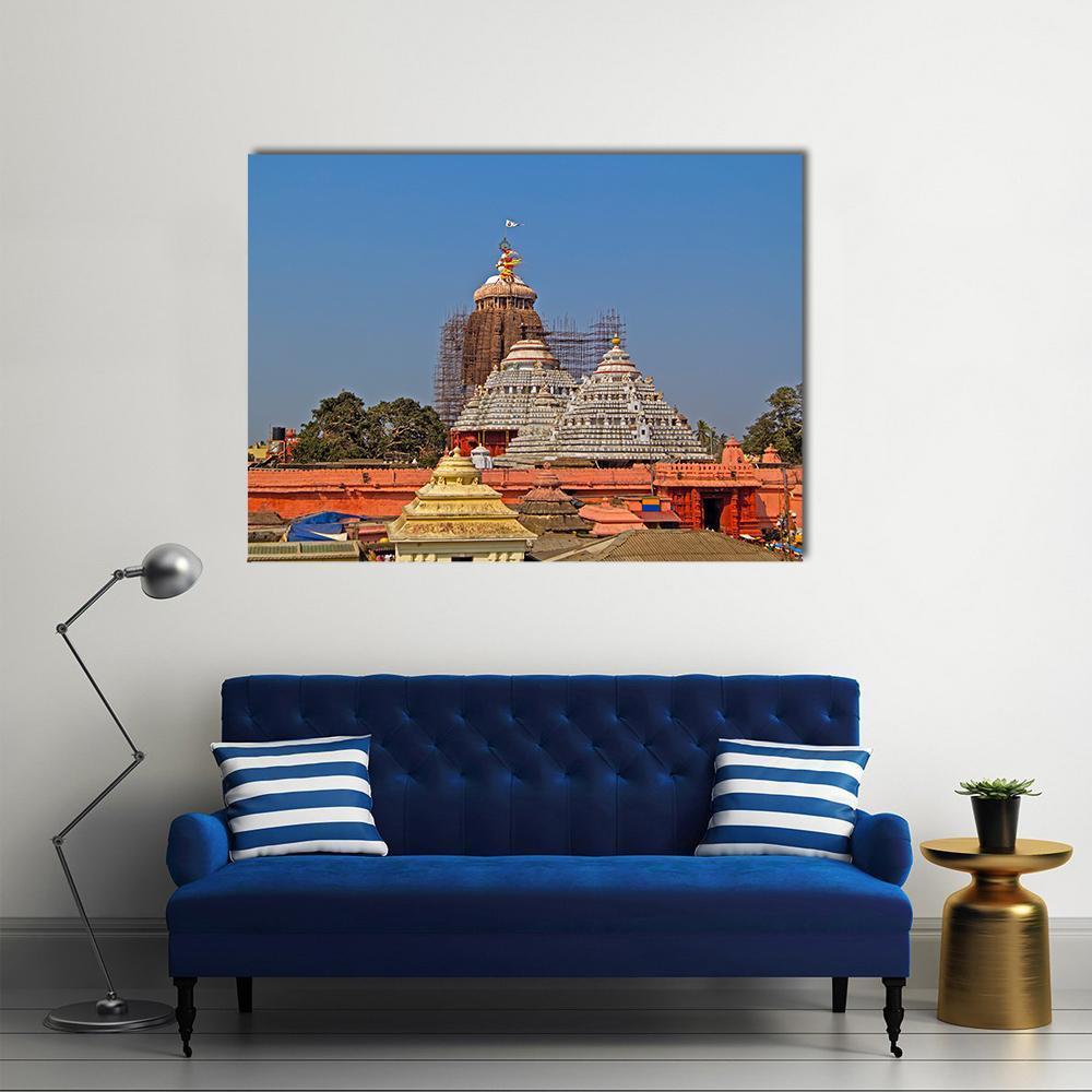 Krishna Jagannath Temple Canvas Wall Art-1 Piece-Gallery Wrap-48" x 32"-Tiaracle