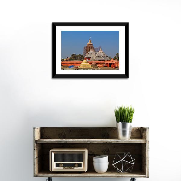 Krishna Jagannath Temple Canvas Wall Art-1 Piece-Framed Print-20" x 16"-Tiaracle
