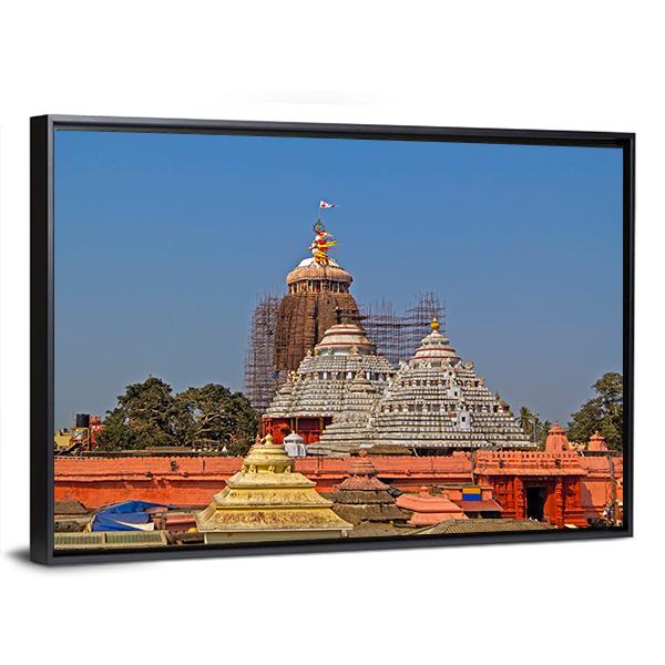 Krishna Jagannath Temple Canvas Wall Art-3 Horizontal-Gallery Wrap-25" x 16"-Tiaracle