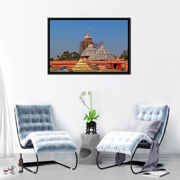 Krishna Jagannath Temple Canvas Wall Art-3 Horizontal-Gallery Wrap-25" x 16"-Tiaracle
