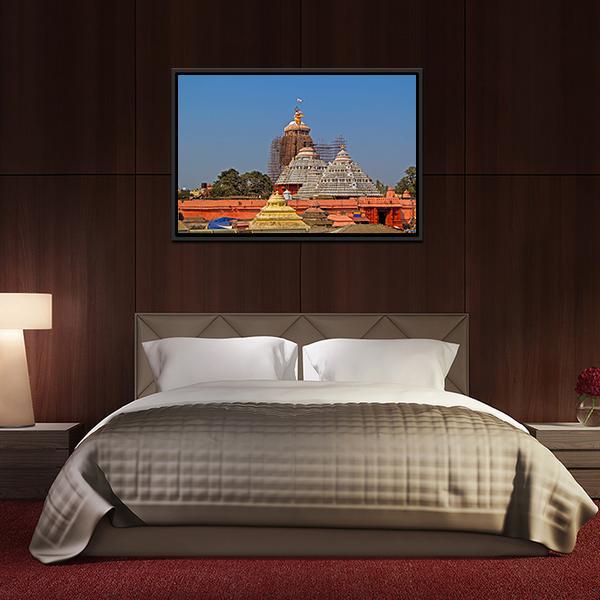 Krishna Jagannath Temple Canvas Wall Art-3 Horizontal-Gallery Wrap-25" x 16"-Tiaracle