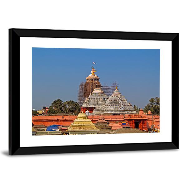 Krishna Jagannath Temple Canvas Wall Art-3 Horizontal-Gallery Wrap-25" x 16"-Tiaracle
