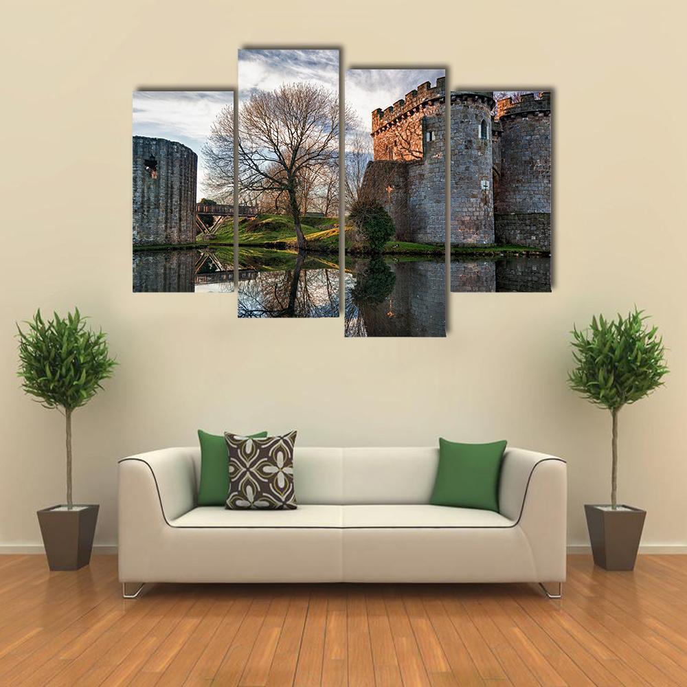 Ancient Whittington Castle Canvas Wall Art-4 Pop-Gallery Wrap-50" x 32"-Tiaracle