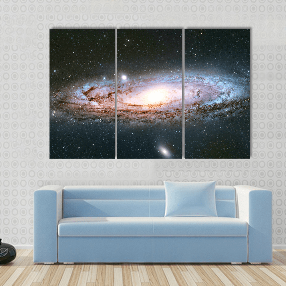 Andromeda Galaxy Canvas Wall Art-3 Horizontal-Gallery Wrap-37" x 24"-Tiaracle