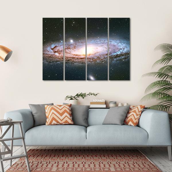 Andromeda Galaxy Canvas Wall Art-4 Horizontal-Gallery Wrap-34" x 24"-Tiaracle