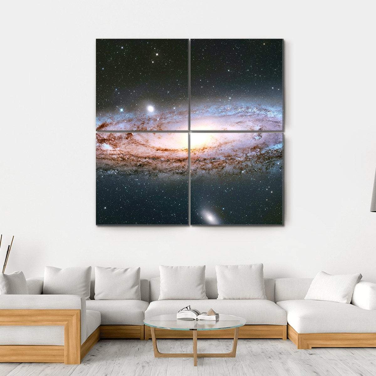 Andromeda Galaxy Canvas Wall Art-4 Square-Gallery Wrap-17" x 17"-Tiaracle