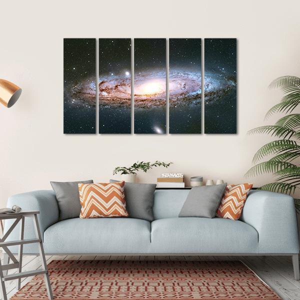 Andromeda Galaxy Canvas Wall Art-5 Horizontal-Gallery Wrap-22" x 12"-Tiaracle
