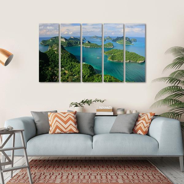 Ang Thong National Marine Park Thailand Canvas Wall Art-5 Horizontal-Gallery Wrap-22" x 12"-Tiaracle