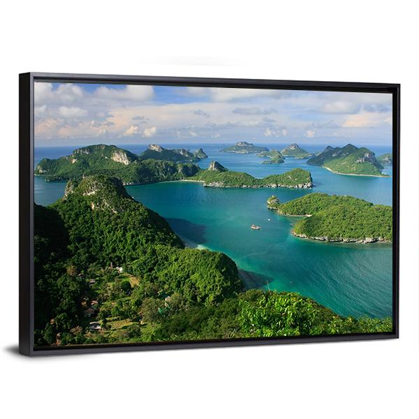 Ang Thong National Marine Park Thailand Canvas Wall Art-5 Horizontal-Gallery Wrap-22" x 12"-Tiaracle