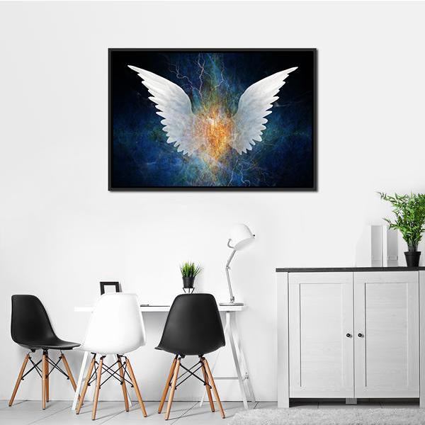 Angel Concept Canvas Wall Art-1 Piece-Floating Frame-24" x 16"-Tiaracle