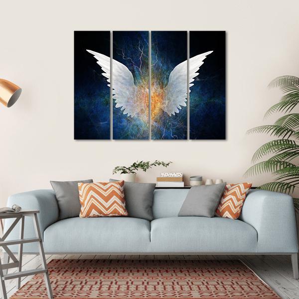 Angel Concept Canvas Wall Art-4 Horizontal-Gallery Wrap-34" x 24"-Tiaracle