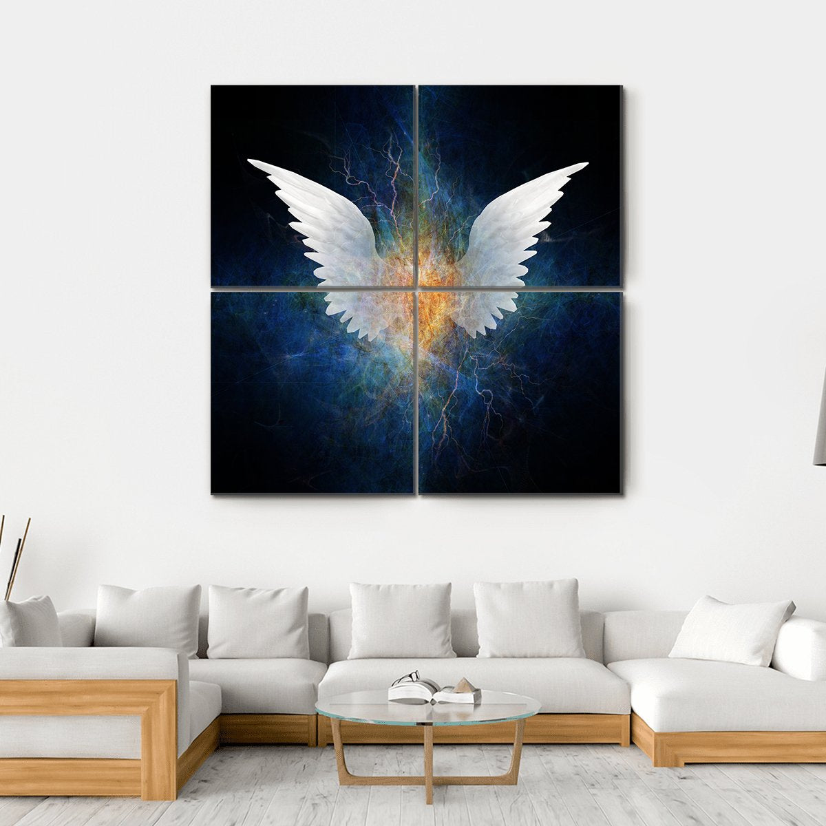 Angel Concept Canvas Wall Art-4 Square-Gallery Wrap-17" x 17"-Tiaracle