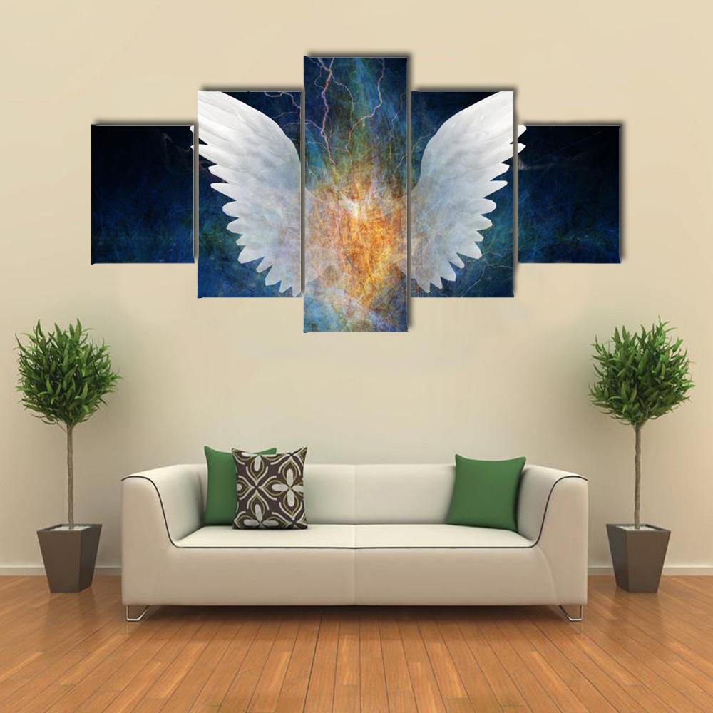 Angel Concept Canvas Wall Art-5 Star-Gallery Wrap-42" x 21"-Tiaracle