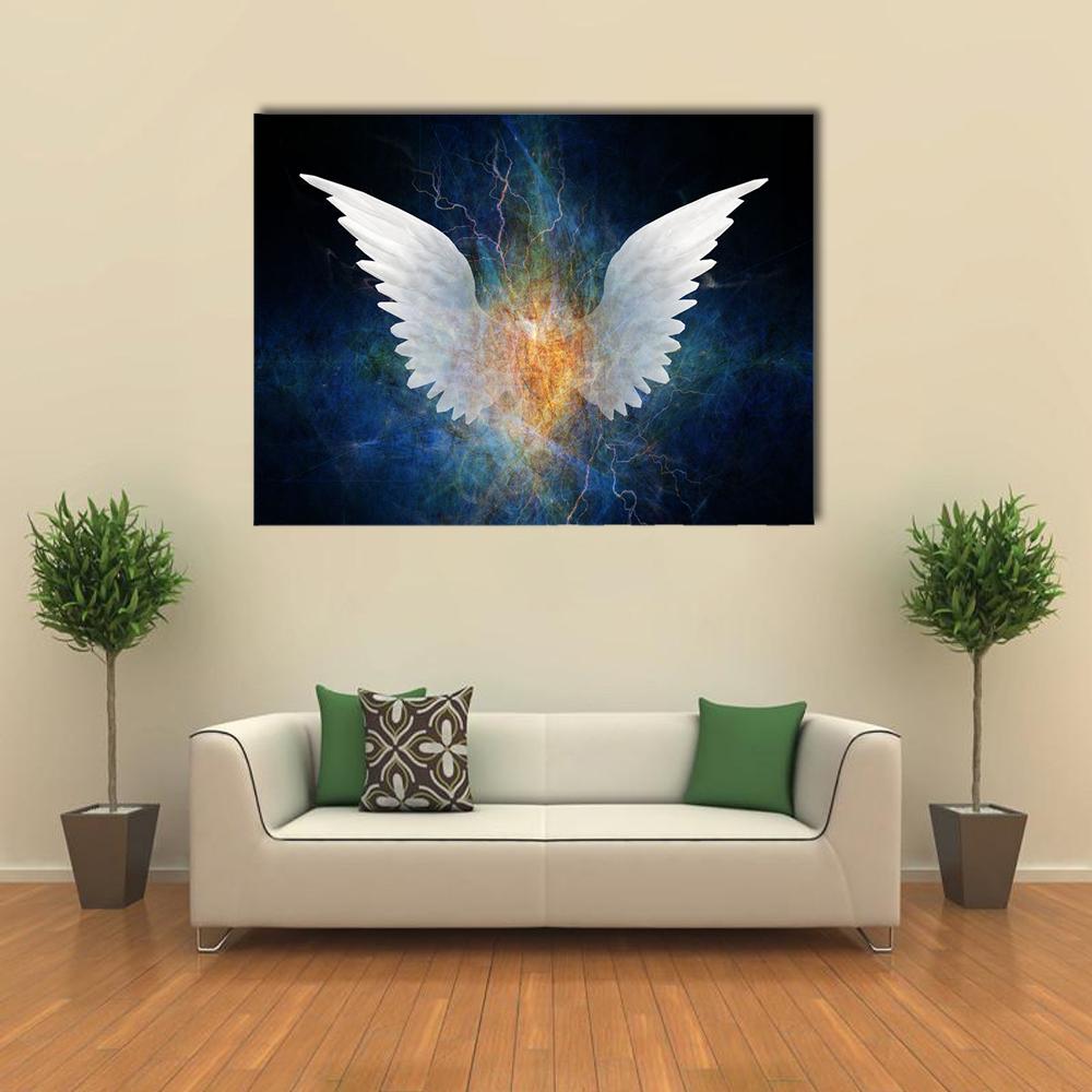 Angel Concept Canvas Wall Art-1 Piece-Gallery Wrap-24" x 16"-Tiaracle