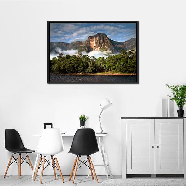 Angel Falls In Morning Light Canvas Wall Art-5 Horizontal-Gallery Wrap-22" x 12"-Tiaracle