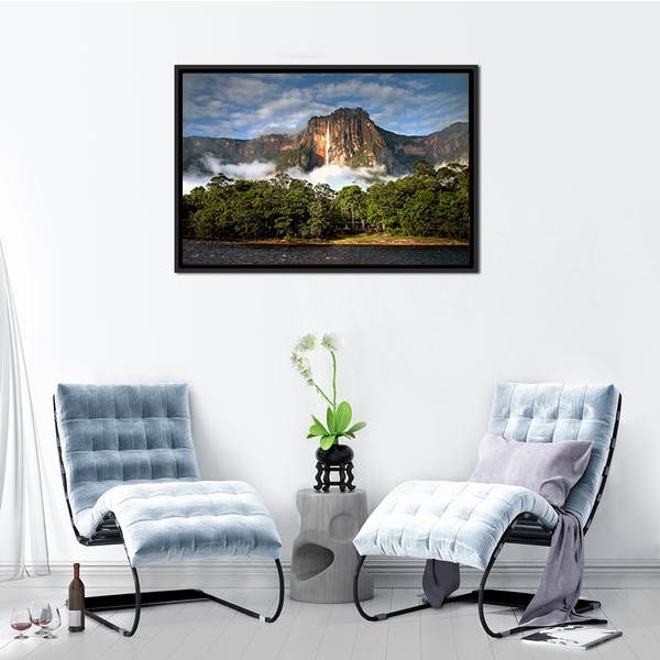 Angel Falls In Morning Light Canvas Wall Art-3 Horizontal-Gallery Wrap-25" x 16"-Tiaracle