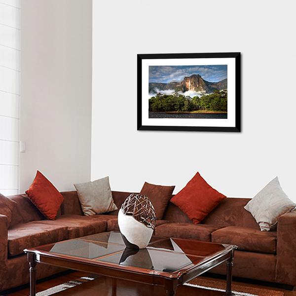 Angel Falls In Morning Light Canvas Wall Art-5 Horizontal-Gallery Wrap-22" x 12"-Tiaracle
