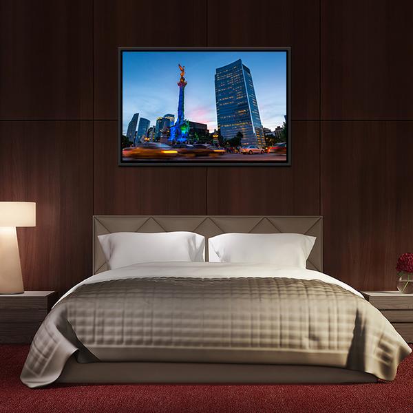 Angel Of Independence Mexico Canvas Wall Art-3 Horizontal-Gallery Wrap-25" x 16"-Tiaracle