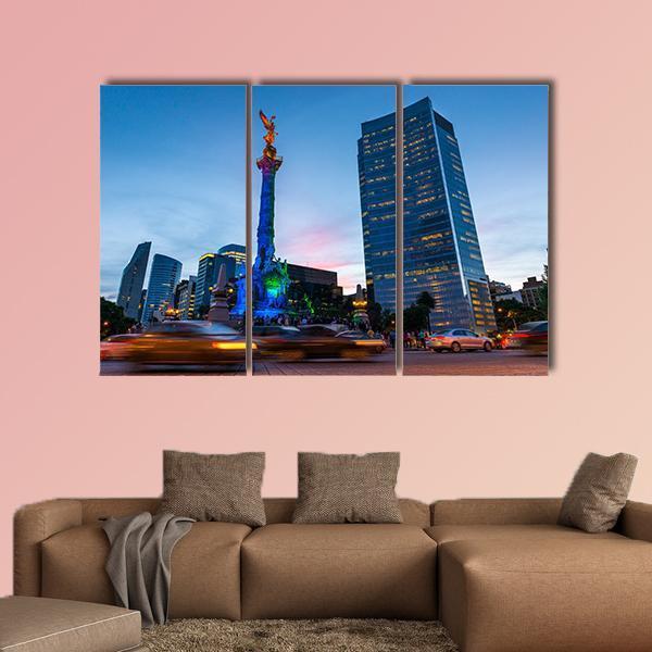 Angel Of Independence Mexico Canvas Wall Art-4 Pop-Gallery Wrap-50" x 32"-Tiaracle