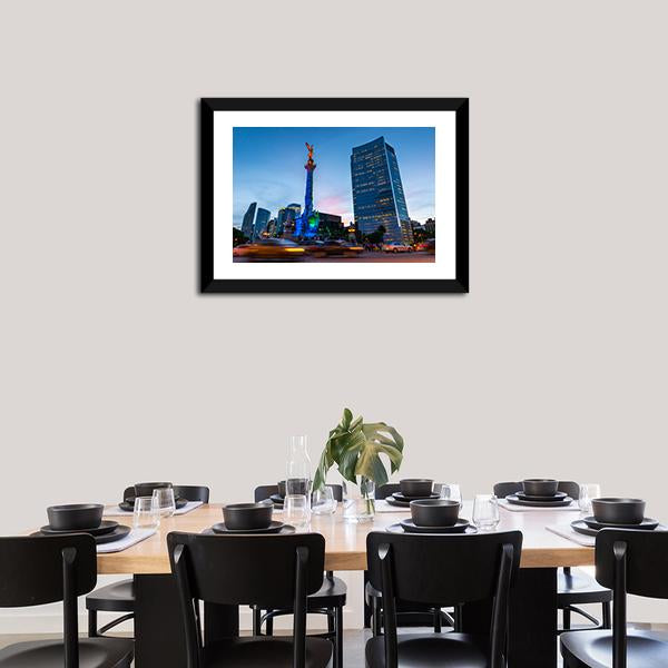 Angel Of Independence Mexico Canvas Wall Art-3 Horizontal-Gallery Wrap-25" x 16"-Tiaracle