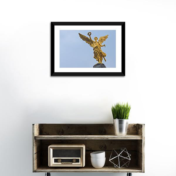Angel Of Independence Mexico Canvas Wall Art-1 Piece-Framed Print-20" x 16"-Tiaracle