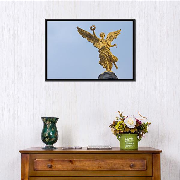 Angel Of Independence Mexico Canvas Wall Art-1 Piece-Floating Frame-24" x 16"-Tiaracle