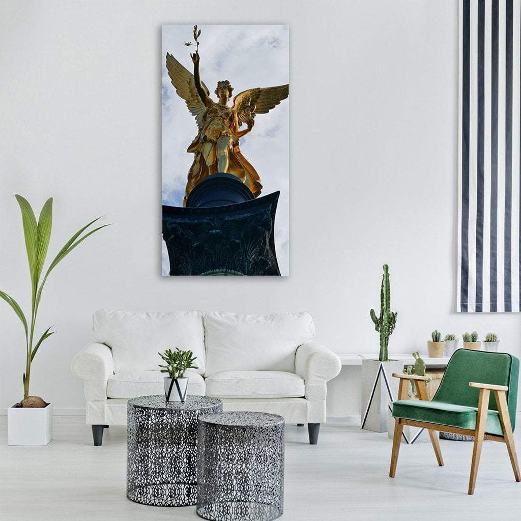 Angel Of Peace Munich Vertical Canvas Wall Art-1 Vertical-Gallery Wrap-12" x 24"-Tiaracle