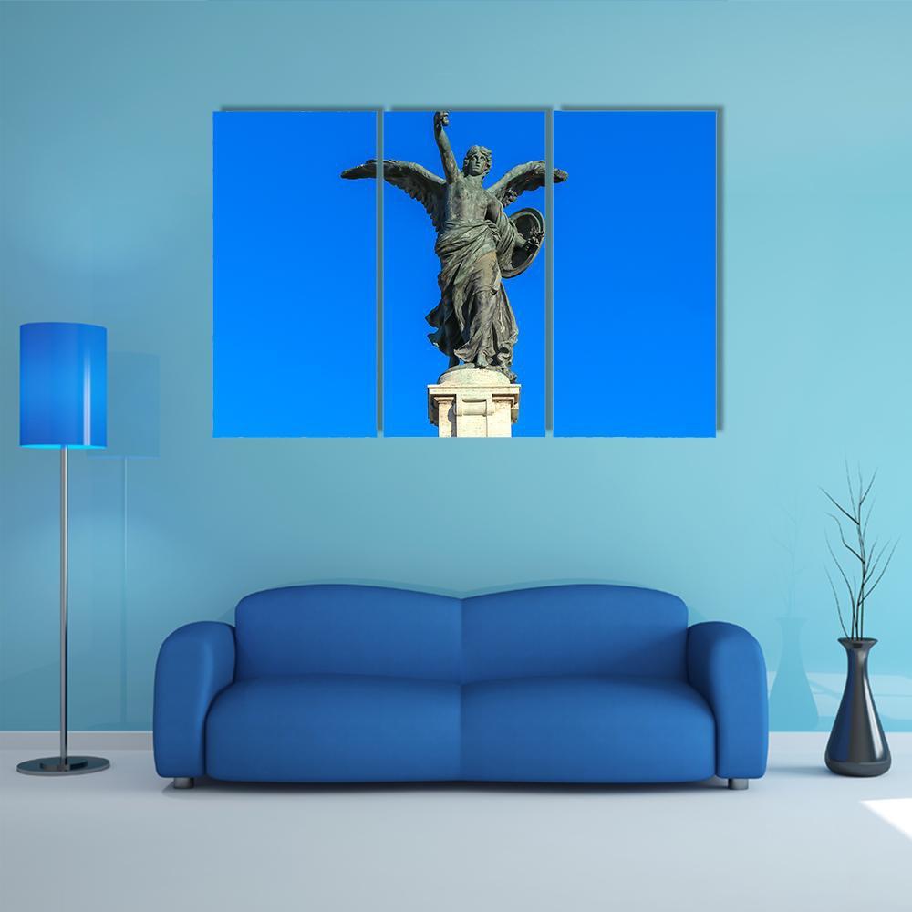 Angel On Guard Rome Canvas Wall Art-3 Horizontal-Gallery Wrap-37&quot; x 24&quot;-Tiaracle