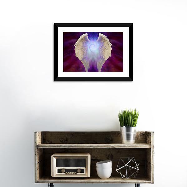 Angel Wings Canvas Wall Art-1 Piece-Framed Print-20" x 16"-Tiaracle