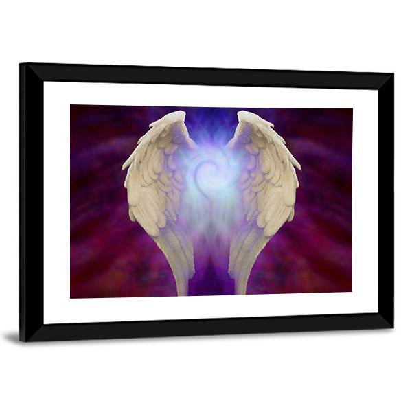 Angel Wings Canvas Wall Art-3 Horizontal-Gallery Wrap-25" x 16"-Tiaracle