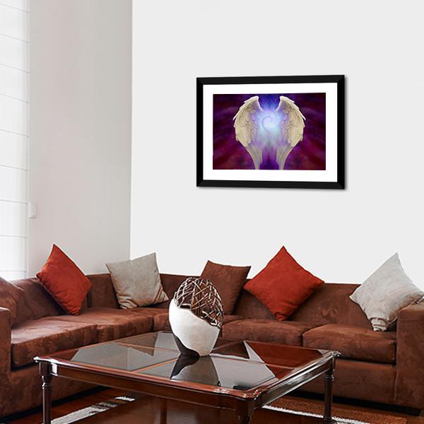 Angel Wings Canvas Wall Art-5 Horizontal-Gallery Wrap-22" x 12"-Tiaracle
