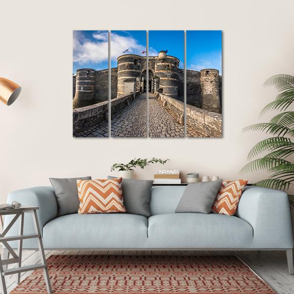 Angers Castle France Canvas Wall Art-4 Horizontal-Gallery Wrap-34" x 24"-Tiaracle