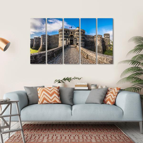 Angers Castle France Canvas Wall Art-5 Horizontal-Gallery Wrap-22" x 12"-Tiaracle