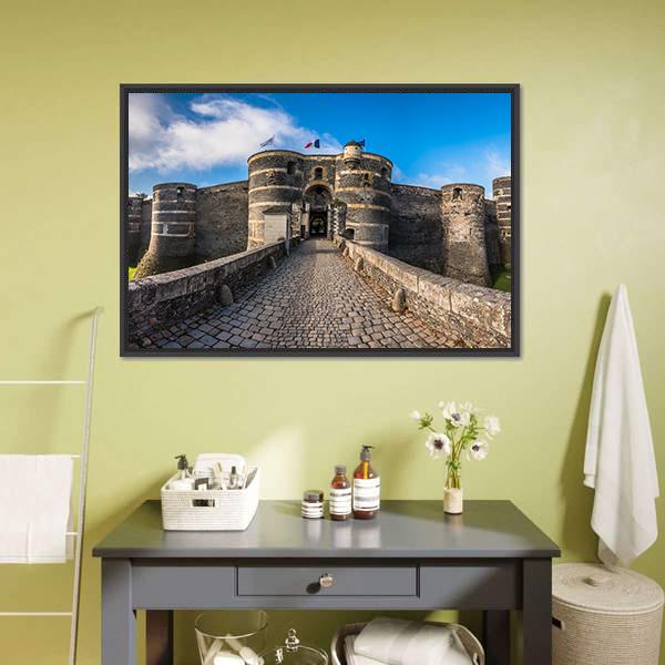 Angers Castle France Canvas Wall Art-5 Horizontal-Gallery Wrap-22" x 12"-Tiaracle