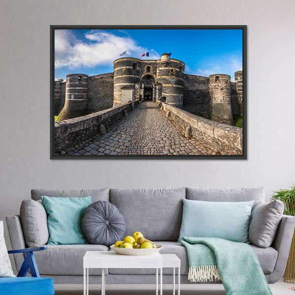 Angers Castle France Canvas Wall Art-3 Horizontal-Gallery Wrap-25" x 16"-Tiaracle
