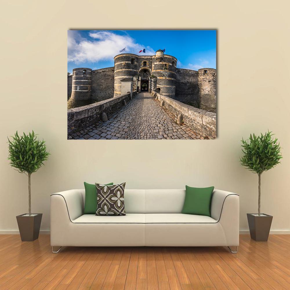 Angers Castle France Canvas Wall Art-1 Piece-Gallery Wrap-48" x 32"-Tiaracle
