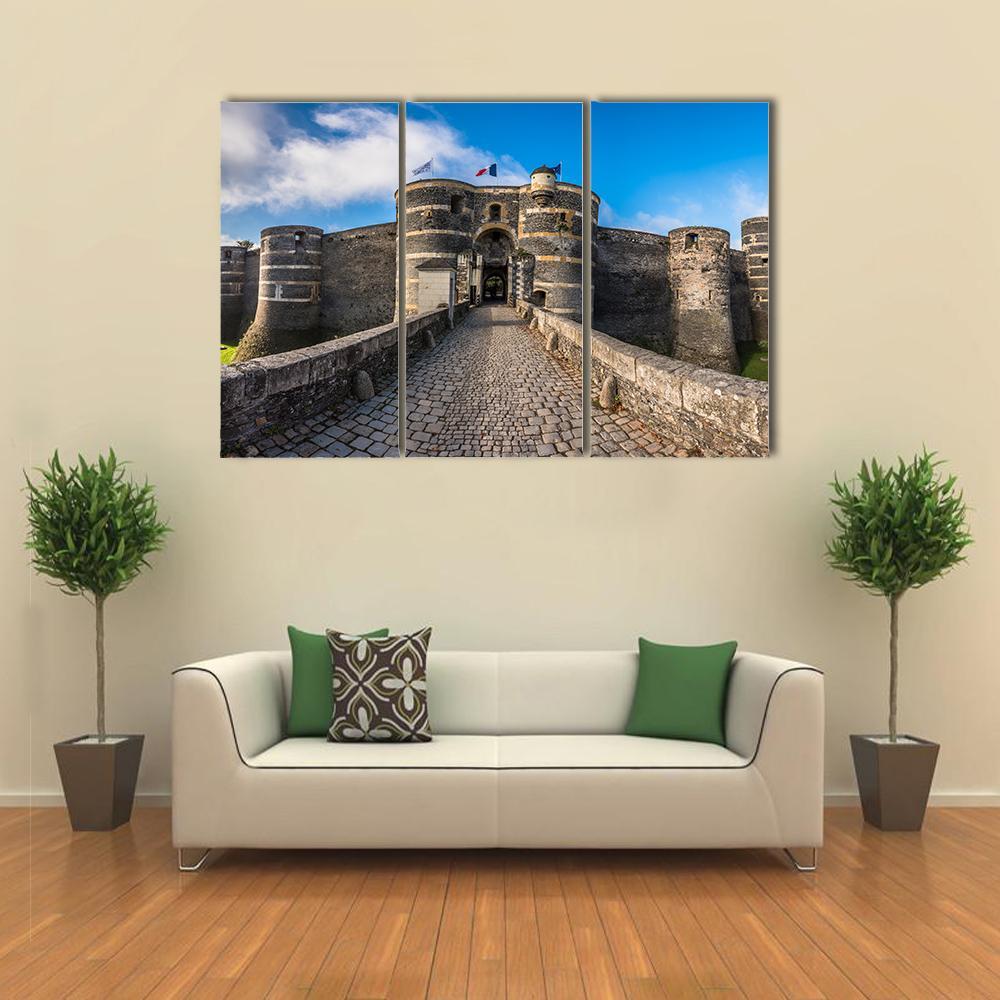 Angers Castle France Canvas Wall Art-3 Horizontal-Gallery Wrap-37" x 24"-Tiaracle