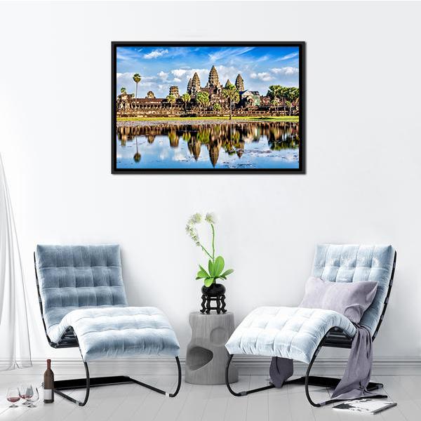 Angkor Wat Temple Canvas Wall Art-3 Horizontal-Gallery Wrap-25&quot; x 16&quot;-Tiaracle