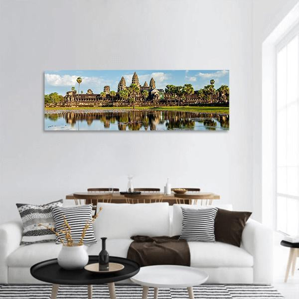 Angkor Wat Temple Panoramic Canvas Wall Art-1 Piece-36" x 12"-Tiaracle