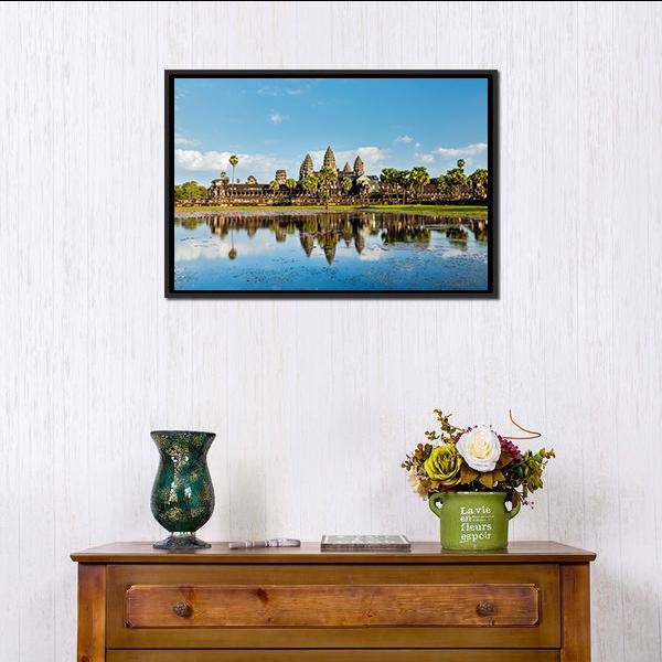 Angkor Wat Temple Panoramic Canvas Wall Art-1 Piece-36&quot; x 12&quot;-Tiaracle